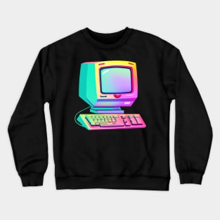 Vintage Computer Retro Colorful Crewneck Sweatshirt